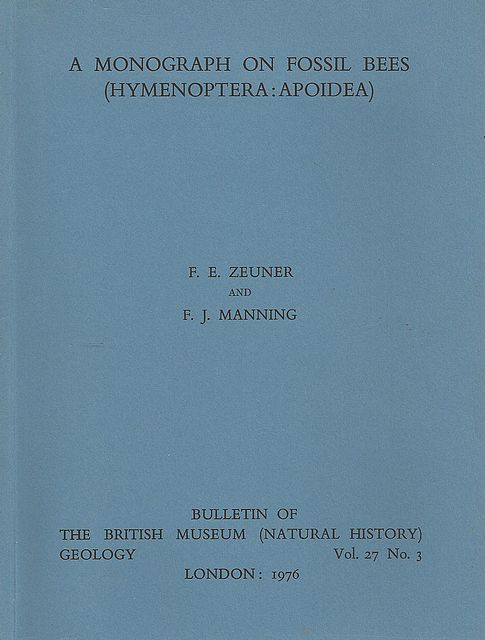 A Monograph on Fossil Bees. (Hymenoptera: Apoidea).