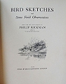 Bird Sketches and Some Field Observations. 