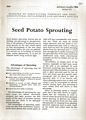 Seed Potato Sprouting.
