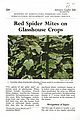 Red Spider Mites on Glasshouse Crops.