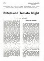 Potato and Tomato Blight.