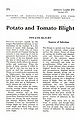 Potato and Tomato Blight.