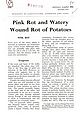 Pink Rot and Watery Wound Rot of Potatoes.